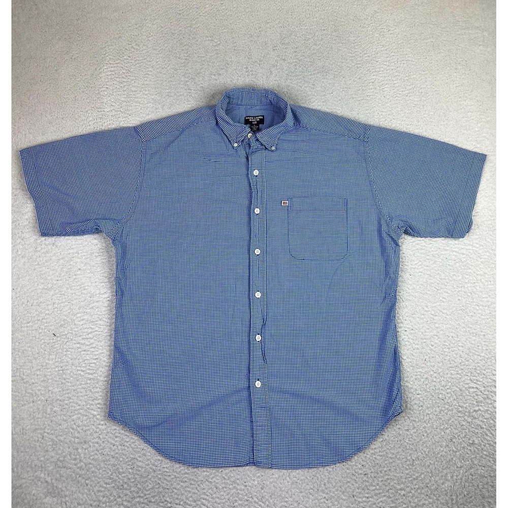 Ralph Lauren‎ Jeans Co Shirt Mens Large Blue Check Button Down Cotton Casual